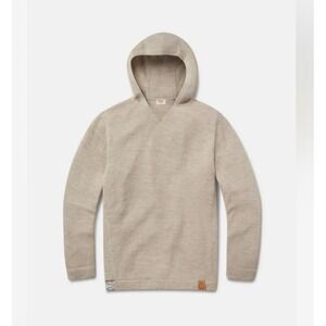 PAKA The Hoodie Royal Alpaca & Recycled Nylon Hooded Sweater Cream Tan Size XXL